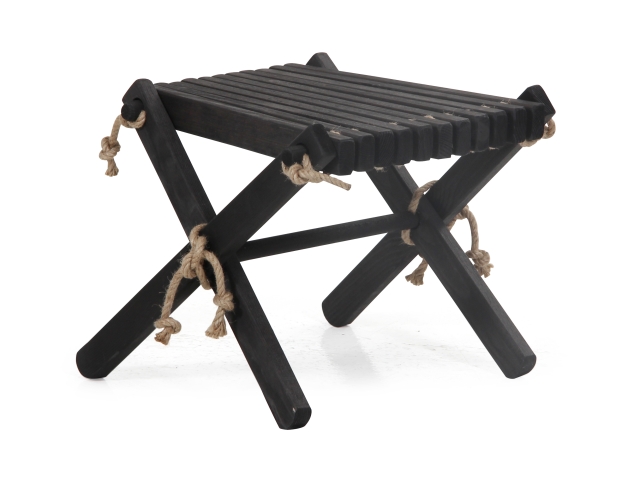 Brafab Ribbon Fu�hocker schwarz