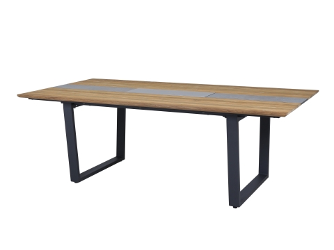 Zebra Ph�nix Tisch graphit 220x110cm aus recyceltem Teakholz