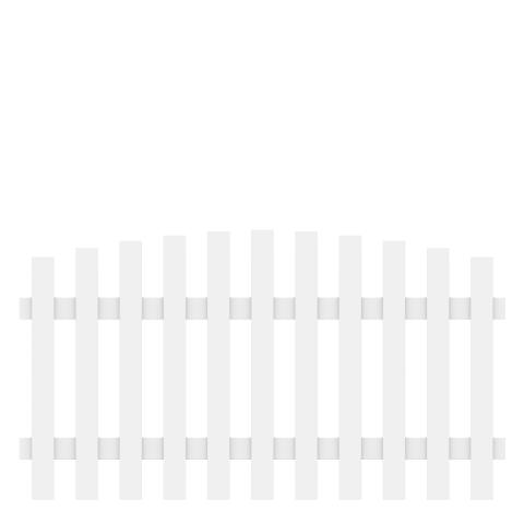 Vorgartenzaun Longlife Cara XL rund 4581, 180x90-100cm