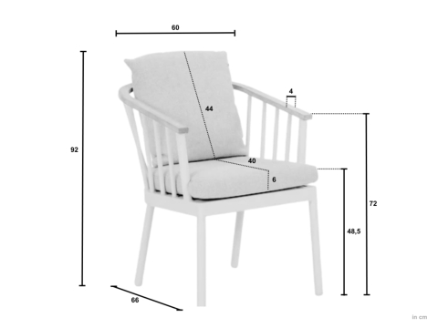 Apple Bee Condor Dining Armchair Alu black