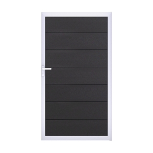 GrojaSolid Grande BPC Steckzaun Universal Tor 100x180cm anthrazitgrau-silber