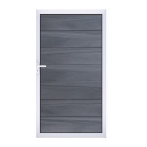 GrojaSolid Grande BPC Steckzaun Universal Tor 100x180cm - steingrau co-extrudiert-silber GrojaSolid Grande BPC Steckzaun Universal Tor 100x180cm - steingrau co-extrudiert-silber