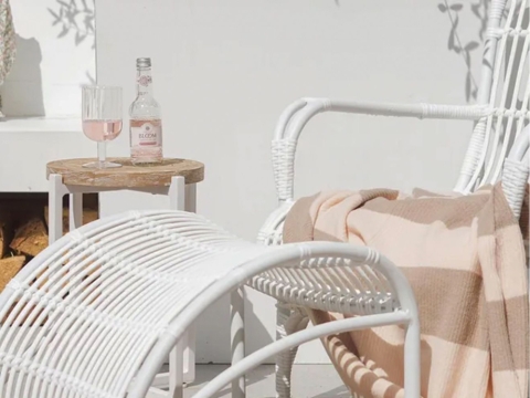 Apple Bee Milou Kaffeetisch Wei� Teak 34cm