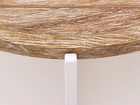 Apple Bee Milou Kaffeetisch Wei� Teak 34cm