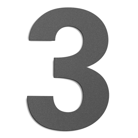 CMD Hausnummer gro� 3 anthrazit
