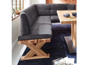 Eckbank 205cm anthrazit