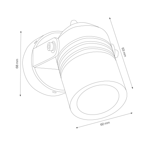 LCD Wandstrahler 5019 Schwarz