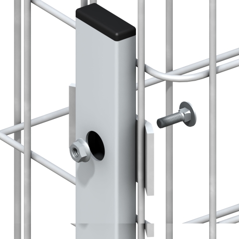 Gabionen-Zaun-Adapter Set 600 - L�nge: 105cm