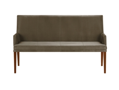 Niehoff Colorado Komfortbank Wild-Nussbaum, Leder Napoli olivgr&uuml;n