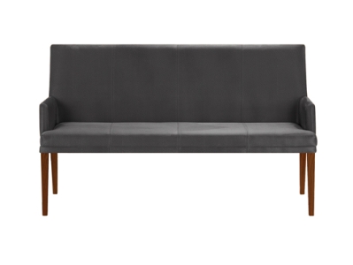 Niehoff Colorado Komfortbank Wild-Nussbaum, Leder Napoli anthrazit