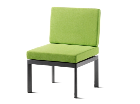 Sieger Lugo Lounge-Basis eisengrau, Polster hellgr�n