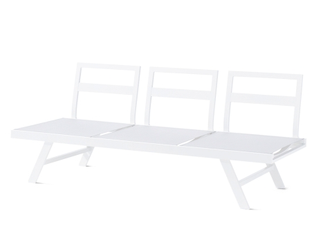 Sieger Auckland Daybed, Aluminium wei� - Polster hellgrau 204x72x81cm