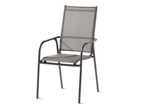 Sieger Sirio Stapelsessel,Aluminium eisengrau