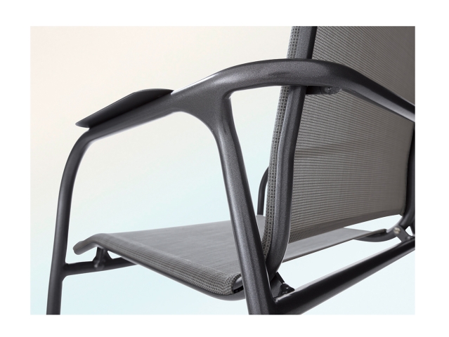 Sieger Sirio Stapelsessel,Aluminium eisengrau