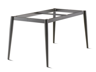 Sieger Loft Tischgestell Aluminium-Rundrohr eisengrau, 140 x 70cm