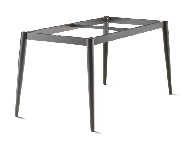 Sieger Loft Tischgestell Aluminium-Rundrohr eisengrau, 140 x 70cm