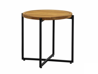 Apple Bee Condor Loungetisch 54cm Alu black mit Teakplatte