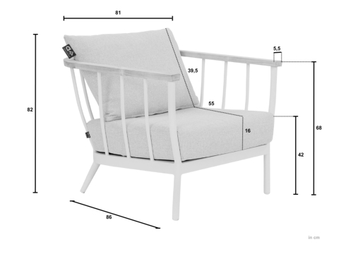 Apple Bee Condor Loungesessel mit Hocker Aluminium black