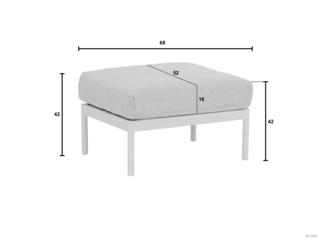 Apple Bee Condor Loungesessel mit Hocker Aluminium black