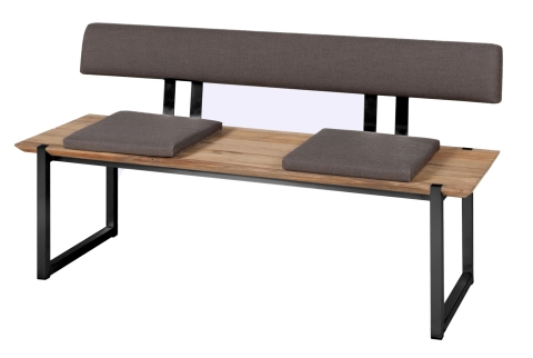 Zebra Quadux Alu Bank 140x45cm aus recyceltem Teakholz