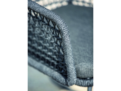 Niehoff Kubu Loungesessel inkl. Kissen, Kordelflechtung