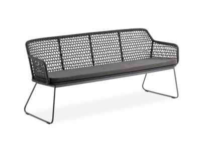 Niehoff Kubu Bank 195,5cm inkl. Sitzkissen, Kordelflechtung