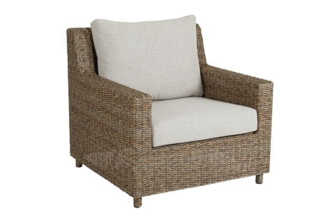 Brafab Sandkorn Loungesessel Geflecht natur, inkl. Kissen