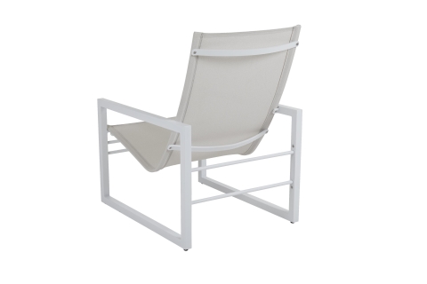 Brafab Vevi Loungesessel Aluminium wei�, off-white
