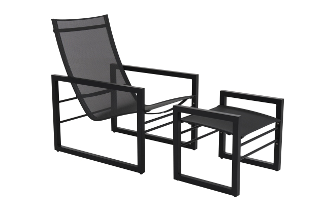 Brafab Vevi Loungesessel Aluminium schwarz