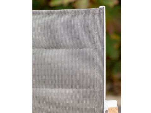 Niehoff Nantes Hochlehner Gestell Aluminium wei�, stapelbar,