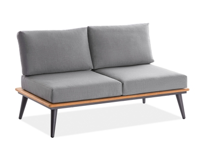 Niehoff Serra 2-Sitzer Sofa inkl. Kissen 147x81cm, Gestell Aluminium anthrazit