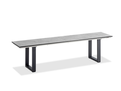 Niehoff Nemo Bank 180cm, Aluminium anthrazit, HPL Beton-Design