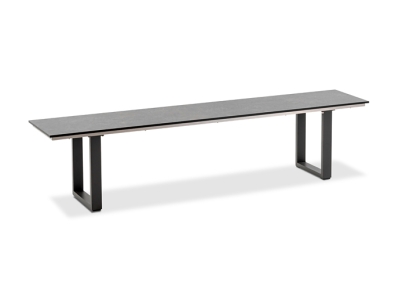 Niehoff Nemo Bank 160cm, Aluminium anthrazit, HPL Granit-Design