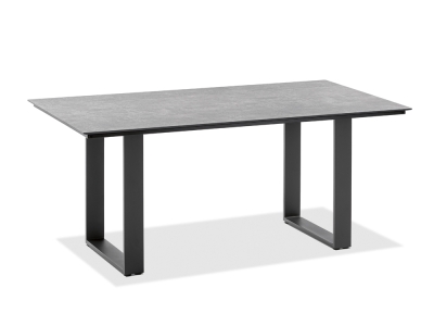 Niehoff Noah Tisch 180x95cm, Profilkufe Aluminium anthrazit, Tischplatte HPL