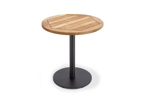 Niehoff Bistro Tisch rund 70cm, Gestell Edelstahl anthrazit
