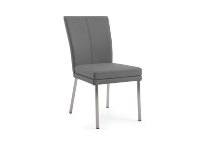 Niehoff Colorado Stuhl 341, 4-Fu&szlig; Quadratrohr, Leder schiefergrau