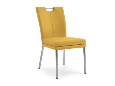 Niehoff Colorado Stuhl 351, 4-Fu&szlig; Quadratrohr, Leder senf