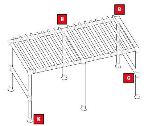 Suki Steckverbinder Verl�ngerung 105 Grad, 4 Enden - 91mm