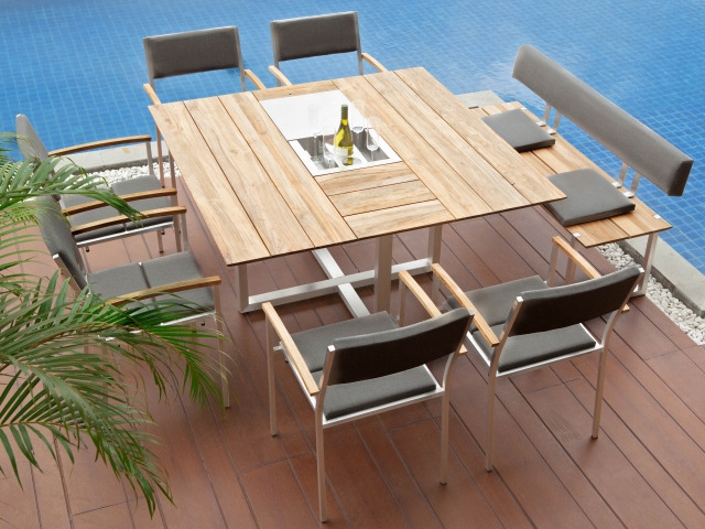 Zebra Gartenm�bel-Set Quadux turmalin grey