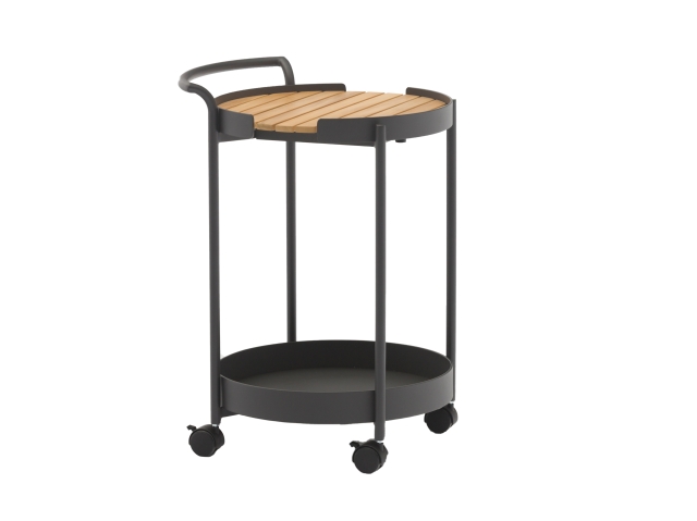 Zebra Trolley Beistelltisch auf Rollen Aluminium graphit 45x51x70,6cm