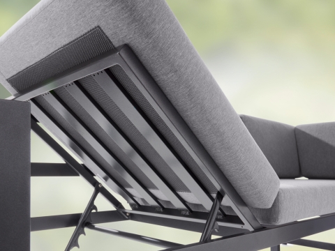 Sieger Adelaide Sitzgruppe 1 inkl. Polster Aluminium eisengrau