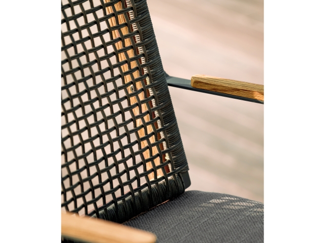 Zebra Lenyx Diningsessel Teakholz mit Armlehnen