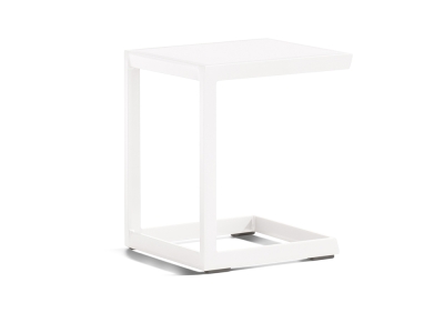 Sieger Cannes Beistelltisch Aluminium weiss, 45x35x50cm