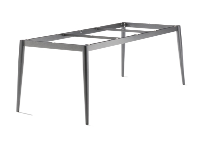 Sieger Loft Aluminium Tischgestell Rundrohr eisengrau, 200 x 80cm