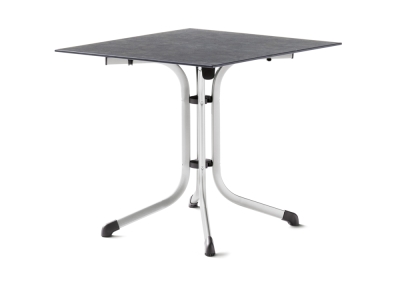 Sieger Klapptisch Polytec Schiefer anthrazit 80x80cm Gestell graphit