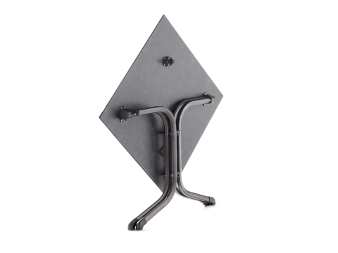 Sieger Klapptisch Polytec Schiefer anthrazit 80x80cm Gestell eisengrau