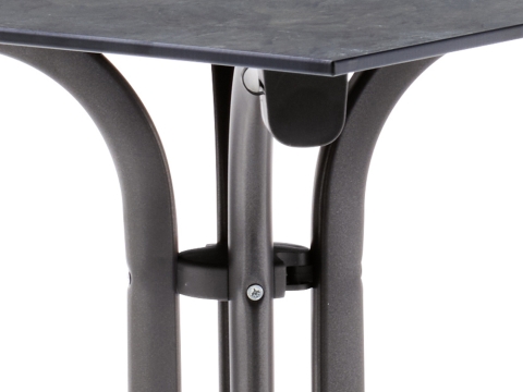Sieger Klapptisch Polytec Schiefer anthrazit 80x80cm Gestell eisengrau