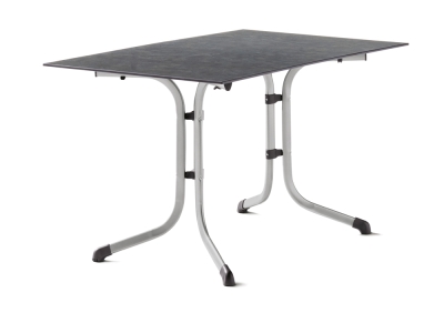 Sieger Klapptisch Polytec Schiefer anthrazit 120x80cm, Gestell graphit