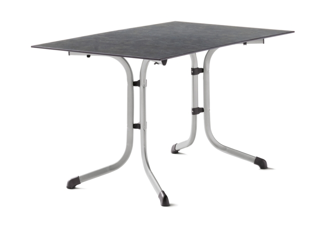 Sieger Klapptisch Polytec Schiefer anthrazit 120x80cm, Gestell graphit