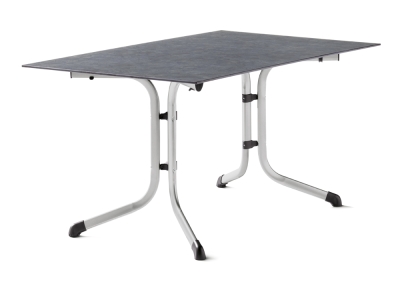 Sieger Klapptisch Polytec Schiefer anthrazit 140x90cm Gestell graphit